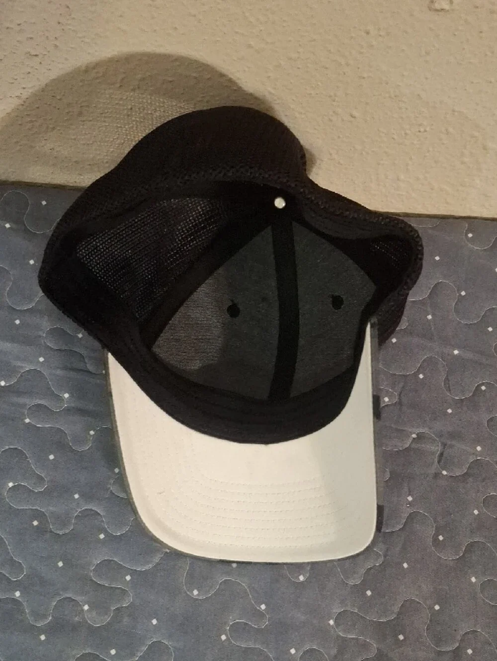 Columbia Black & Dark Gray Camo Trucker Hat with Flag Patch